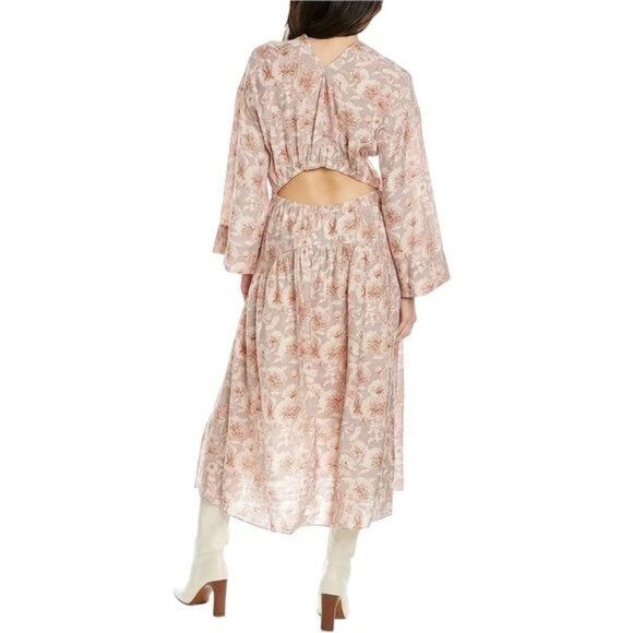 Vince Dahlia‎ Floral Print V-Neck Open Back Mini Dress Size M - Picture 2 of 12